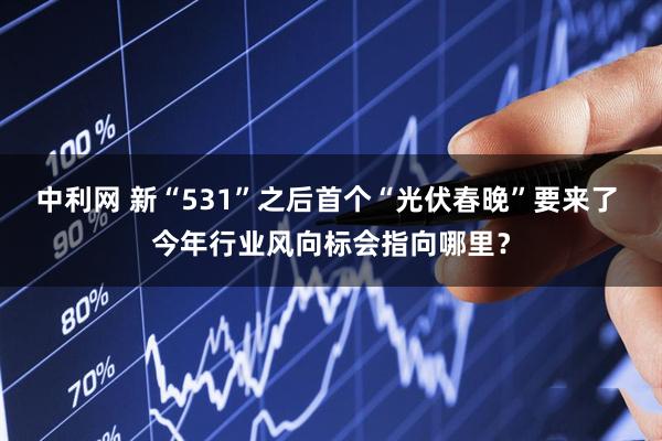 中利网 新“531”之后首个“光伏春晚”要来了 今年行业风向标会指向哪里？